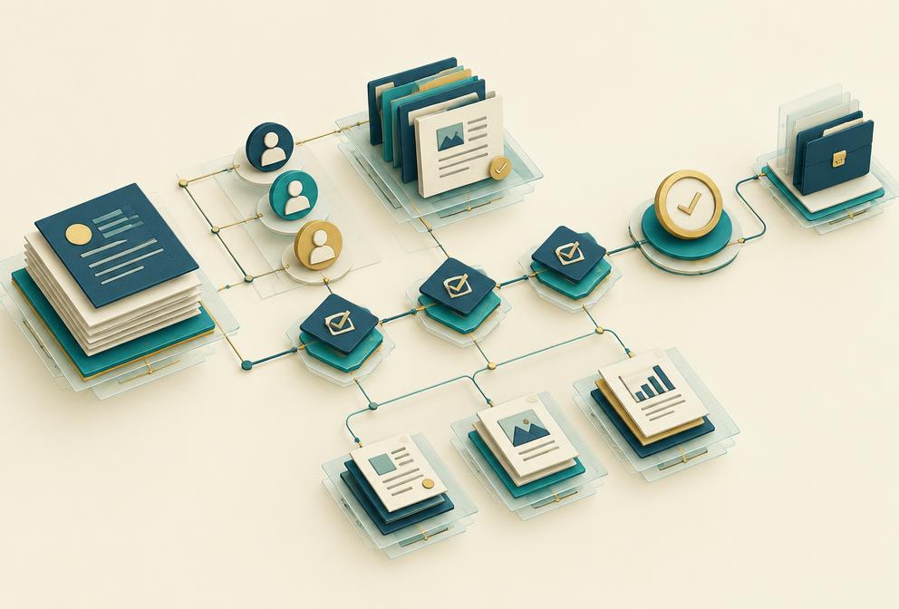 Connected bid documents, owners, evidence and approval handoffs